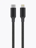 Кабель Axxa, USB-C - Lightning, PD, 3A, нейлон, черный, 7266
