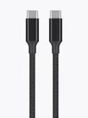 Кабель AxxaUSB-C - USB-C нейлон, 3А, черный, 1м, 7265