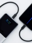 Кабель AxxaUSB-C - USB-C нейлон, 3А, черный, 1м, 7265