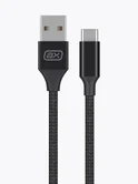 Кабель Axxa USB-A - USB-C нейлон, 2А, черный, 2м, 7269
