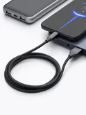 Кабель Axxa USB-A - USB-C нейлон, 2А, черный, 2м, 7269