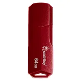 USB 2.0 накопитель SmartBuy 64GB CLUE, тёмно-красный (SB64GBCLU-BG)