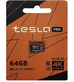 Карта памяти microSDXC, Tesla PRO, 64GB, class 10, UHS-I, U3