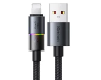 Кабель McDodo CA-8170 USB-A - Lightning, черный, 3A, 1,2м