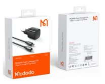 СЗУ 1USB-C McDodo CH-4040 + кабель USB-C - Lightning, 20W Nano, черный