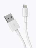 Кабель Deppa USB-A - Lightning, белый, 2A, 1.2м, 72114