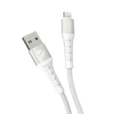 Кабель Deppa Armor USB-A - Lightning, 2.4A, белый, 1м, 72519