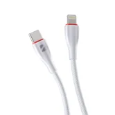 Кабель Deppa Ceramic, USB-C - Lightning, 1м, белый, 72399