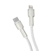 Кабель Deppa Elite, USB-C - Lightning, 1м, 2.4А, белый, 72509