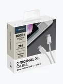 Кабель Deppa Original XL USB-C - USB-C 100W, белый, 2м, 72556