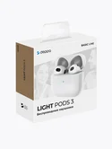 Беспроводные наушники Deppa Light Pods 3, зарядный футляр 300mAh, белые, 44232