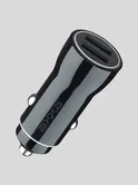 АЗУ Axxa, 2USB-A, 2.4А, + кабель USB-A - USB-C, 1м, черный, 2233
