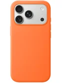 Чехол iPhone 17 Pro Silicone Case без лого (оранжевый)