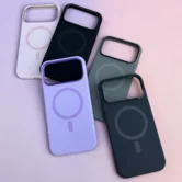 Чехол iPhone 17 Pro Max Njoyny Metal Silicone (сиреневый)
