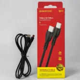 Кабель Borofone BX51 60W USB-C - USB-C , черный, 1м