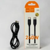 Кабель Hoco X115 240W USB-C - USB-C , черный, 1м