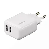 СЗУ Breaking P-02, 2USB-A, 24W, 2.4A, белый, 22102