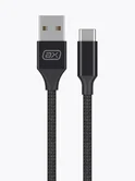 Кабель Axxa USB-A - USB-C нейлон, 2А, черный, 1м, 7264