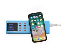 Зарядная станция Sunshine SS-309WD с дисплеем 8 USB-A +беспровод зарядка