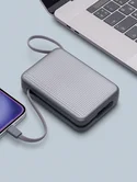 Внешний аккумулятор Deppa NRG Turbo Cable 20000 mAh, 22,5Вт, графит, 33700