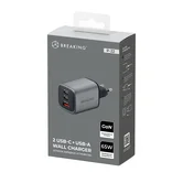 СЗУ Breaking P-22 2USB-C - 1USB-A, GaN, PD, 65W, QC 3.0, 3.0A