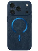 Чехол iPhone 17 Pro Деним силикон+пластик (Синий)
