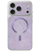 Чехол iPhone 16 Pro Max Деним силикон+пластик (Лиловый)
