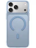 Чехол для iPhone 17 Pro Объемный пластик MagSafe (Голубой)