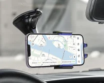 Автомобильный держатель Deppa Crab Vogue для смартфонов, PU-присоска, жесткая штанга, черный, 55127
