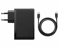 СЗУ 2USB-A + 2USB-C Baseus GaN2 100W + кабель USB-C-USB-C черный, 1м