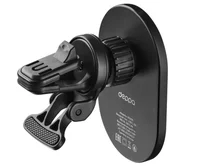 Авт. держатель Deppa Mage Safe Flat Qi магнитный, черный, 55203