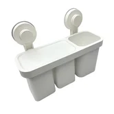 Держатель для зубных щеток и стаканчиков Full Grid Magnetic Toothbrush Cup Holder белый