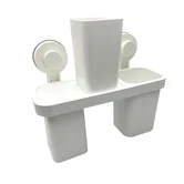 Держатель для зубных щеток и стаканчиков Full Grid Magnetic Toothbrush Cup Holder белый