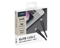 Кабель Deppa Armor USB-C - USB-C черный, 1м