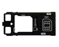 Держатель SIM Sony X Compact (1SIM/2 SIM) черный 1кл