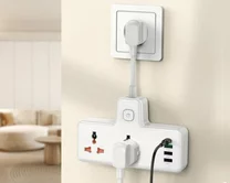 Сетевой фильтр Hoco AC11A, 3 USB, 1 USB-C, 2 розетки, черный