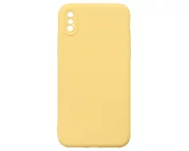 Чехол iPhone X/XS TPU Matte 2.0mm (желтый)