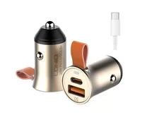 яяяАЗУ-1USB + USB-C Ldnio C509Q + кабель micro, черно-золотой