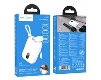 Внешний АКБ 10000 mAh Hoco J130 (кабель USB-C, iWatch) белый