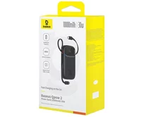 Внешний АКБ 10000 mAh Baseus QPow 2 Digital Display (USB-C кабель) черный