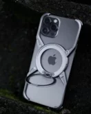 Чехол iPhone 15 Pro Max Njoyny MET-8 (серый)