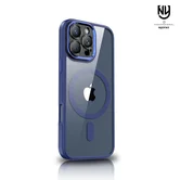 Чехол iPhone 11 Njoyny Matte MagSafe (синий)