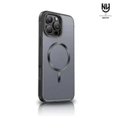 Чехол iPhone 15 Pro Njoyny Metal MagSafe (черный)