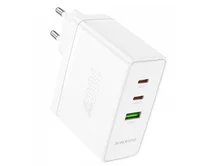 СЗУ-1USB-A + 2USB-C Borofone BN11, PD100W GaN, белый