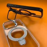 Чехол iPhone 16 Pro Max Njoyny N23 Ring Stand Clear (белый)