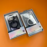 Чехол iPhone 16 Plus NjoynyN23 Ring Stand Clear (белый)