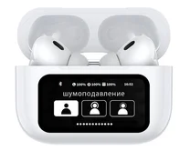 Bluetooth стереогарнитура Deppa AirPro3 ANC, TWS, BT 5.3, 350mAh, LCD, белая