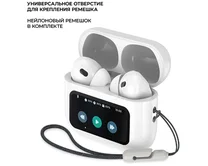 Bluetooth стереогарнитура Deppa AirPro3 ANC, TWS, BT 5.3, 350mAh, LCD, белая