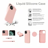 Чехол iPhone 13 Liquid Silicone FULL (темно-синий)