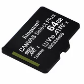 яяяКарта памяти MicroSDXC Kingston Canvas Select Plus (64GB cl10 UHS-I)